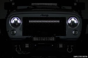 LED Light Bar - Rough Country - Dual Row, Cool White DRL - Black LED Light Bar - Rough Country - Dual Row, Cool White DRL - Black